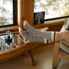 Load image into Gallery viewer, WOMEN'S SILVER BOOT SOCKS | GREY ROUGE