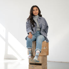 Load image into Gallery viewer, WOMEN'S SILVER CREW SOCKS | YYZ