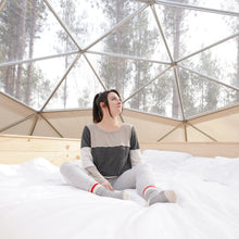 Load image into Gallery viewer, WOMEN'S SILVER BOOT SOCKS | GREY RED