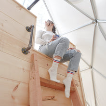 Load image into Gallery viewer, WOMEN'S SILVER RETRO SOCKS | THE CLASSIC