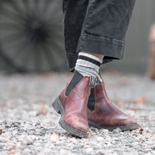 Load image into Gallery viewer, WOMEN'S SILVER BOOT SOCKS | GREY BLACK