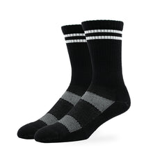 Load image into Gallery viewer, MEN'S SILVER RETRO SOCKS | BLACK
