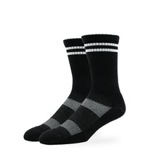 Load image into Gallery viewer, WOMEN'S SILVER RETRO SOCKS | BLACK