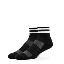 Load image into Gallery viewer, WOMEN'S SILVER RETRO-QUARTER SOCKS | BLACK