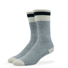 Load image into Gallery viewer, WOMEN'S SILVER BOOT SOCKS | GREY BLACK