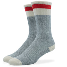 Load image into Gallery viewer, MEN'S SILVER BOOT SOCKS | GREY RED