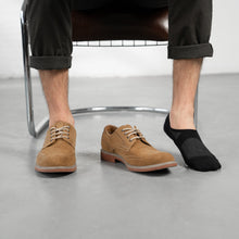 Load image into Gallery viewer, MEN'S SILVER NO SHOW SOCKS | BLACK