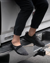 Load image into Gallery viewer, SILVER NO SHOW SOCKS | BLACK WITH GREY