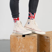 Load image into Gallery viewer, MEN'S SILVER CREW SOCKS | UNION JACK