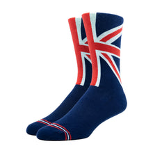 Load image into Gallery viewer, WOMEN'S SILVER CREW SOCKS | UNION JACK