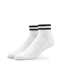 Load image into Gallery viewer, MEN'S SILVER RETRO-QUARTER SOCKS | WHITE