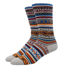 Load image into Gallery viewer, MEN'S SILVER CREW SOCKS | AZTEC
