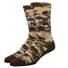 Load image into Gallery viewer, MEN'S SILVER CREW SOCKS | BROWN CAMO
