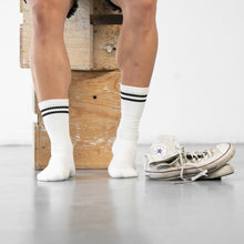 Load image into Gallery viewer, MEN'S SILVER RETRO SOCKS | OFF WHITE
