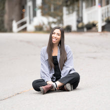 Load image into Gallery viewer, WOMEN'S SILVER BOOT SOCKS | GREY BLACK
