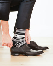 Load image into Gallery viewer, MEN'S SILVER CREW SOCKS | SHADES OF GREY
