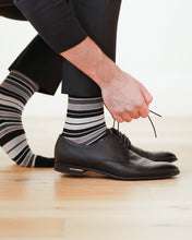 Load image into Gallery viewer, MEN'S SILVER CREW SOCKS | SHADES OF GREY
