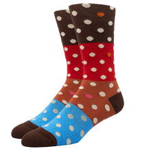 Load image into Gallery viewer, MEN'S SILVER CREW SOCKS | DOTTED STRIPE
