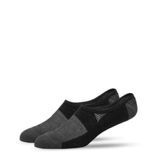Load image into Gallery viewer, SILVER NO SHOW SOCKS | BLACK WITH GREY
