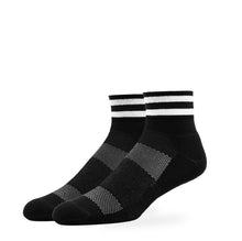 Load image into Gallery viewer, MEN'S SILVER RETRO-QUARTER SOCKS | BLACK
