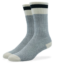 Load image into Gallery viewer, MEN'S SILVER BOOT SOCKS | GREY BLACK
