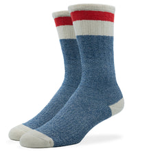 Load image into Gallery viewer, MEN'S SILVER BOOT SOCKS | BLUE RED
