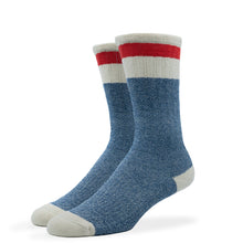 Load image into Gallery viewer, WOMEN'S SILVER BOOT SOCKS | BLUE RED
