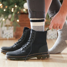 Load image into Gallery viewer, MEN'S SILVER BOOT SOCKS | GREY BLACK
